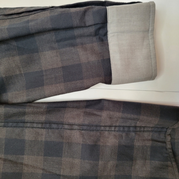 Michael Kors Classic Fit Long Sleeve Button Down Shirt Brown Plaid Lined ,XL - Picture 4 of 11